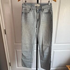 Hidden Light blue high-waisted straight-leg jeans